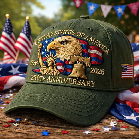 America’s 250th Anniversary Eagle Heritage Premium Embroidered Hat